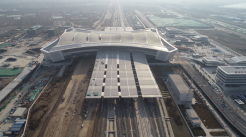 雄商高铁与鲁南高铁并行段菏泽东站范围内路基附属施工预计今年年底之前完成